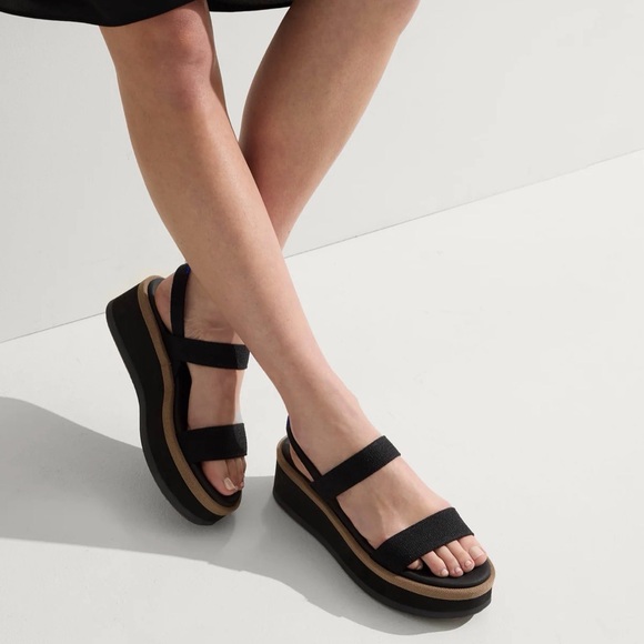 Rothy's Shoes - Rothy's Black Platform Sandals